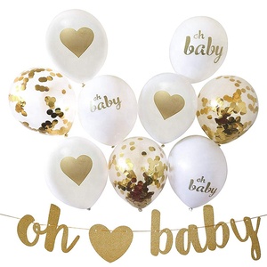 Género revelan fiesta suministros decoraciones de la ducha de bebé de niño o niña, Banner de globo de confeti - Product Image 3