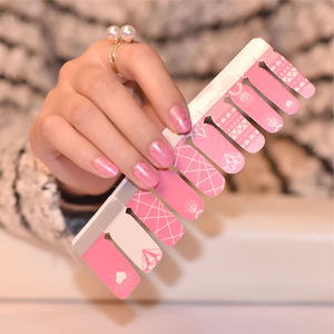 Venta al por mayor 3D impermeable brillante lumi deco uñas adhesivo personalizado brillo tiras de esmalte de uñas - Product Image 1