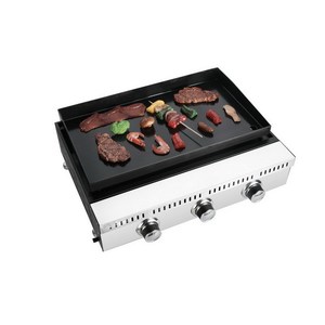 Komenjoy P005 <span class=keywords><strong>Plancha</strong></span> au <span class=keywords><strong>gaz</strong></span> 3 Feux - Porthos 3 brûleurs , Barbecue, Cuisine extérieure, <span class=keywords><strong>Grande</strong></span> Plaque émaillée - Product Image 1