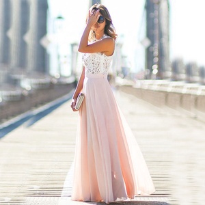 Commercio all'ingrosso Egitto Donne Più di Formato di Usura di Colore Rosa Caldo Tessuto Chiffon A Buon Mercato Abito <span class=keywords><strong>Da</strong></span> Sera - Product Image 5