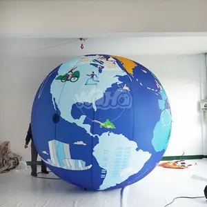 Ballon gonflable de boule de globe du monde altas de carte gonflable pour l'affichage de magasin boule gonflable de carte du monde mondiale de Led