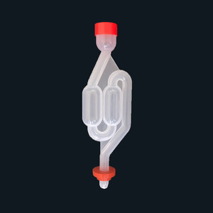 Aire armario con tapa roja S-forma de doble burbuja de aire para vino <span class=keywords><strong>y</strong></span> <span class=keywords><strong>cerveza</strong></span> casera - Product Image 2