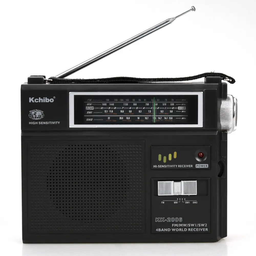 Kchibo Gaya Antik Tidak Ada Layar AC Power Supply Multifungsi Sw Fm Mw 4 Band Radio Portabel