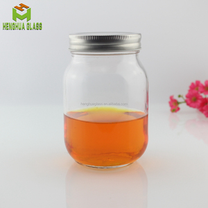عينة مجانية 250 مللي 500 مللي 1000 مللي 8oz 16oz 32oz مربع جرة زجاجية ل المربى المخللات العسل تعليب الحلوى الغذاء مع أغطية معدنية - Product Image 4