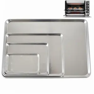 Bandeja de aluminio para hornear, 0,8/1,0/1,2mm, medio cuarto, calidad superior