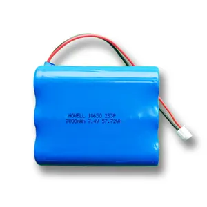 7.4V 18650 Mah แบตเตอรี่ลิเธียมสำหรับเก็บพลังงานแสงอาทิตย์แบตเตอรี่ Li Ion 2s3p V แบตเตอรี่ลิเธียมไอออน7800 7.4 2200Mah