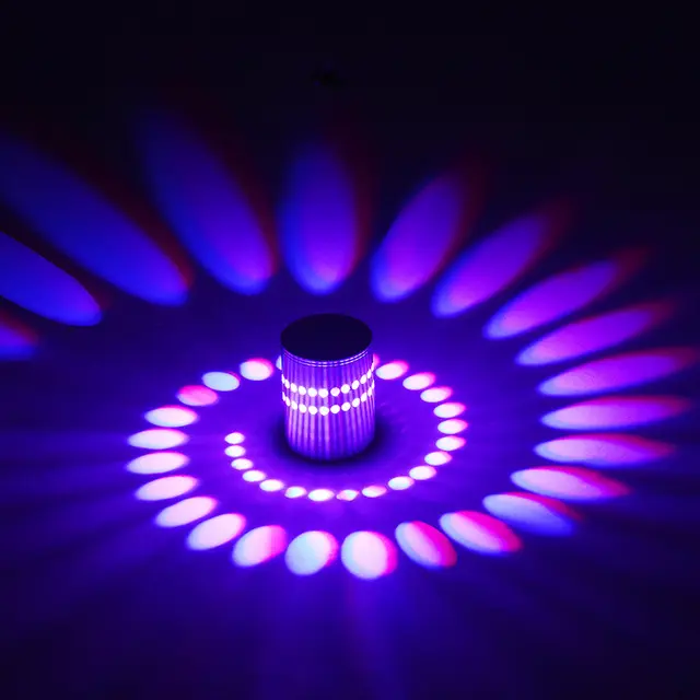 장식 3W 나선형 RGB LED 벽 빛