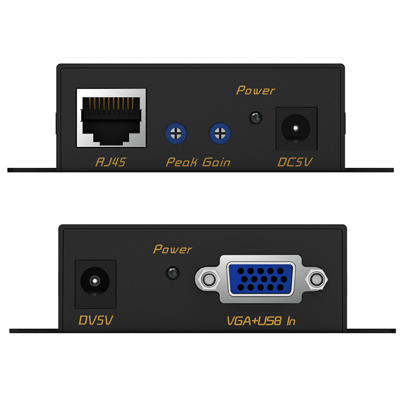VGA KVM Extender sobre UTP Cat5 del extensor del divisor VGA ratón de teclado K/M extensor USB 300 M 200 M