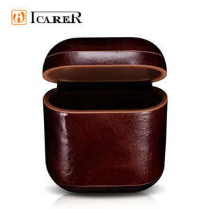 Universel Huile Cire En Cuir Couverture De Conception Sans Fil Écouteur Housse Pour AirPods <span class=keywords><strong>2</strong></span> Cas - Product Image 3