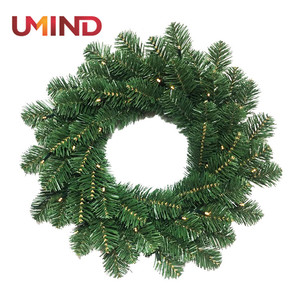 Single home supermarket Pvc Red berries wreath Christmas decorative - Product Image 5