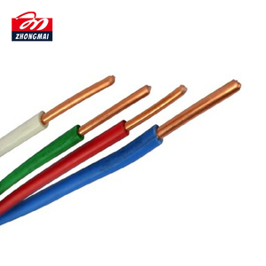 Fil électrique en cuivre haute pureté ZhongMai <span class=keywords><strong>H07VU</strong></span> isolé PVC, conducteur massif 1,5 mm, 450/750V, bobine pour maison/bâtiment - Product Image 1