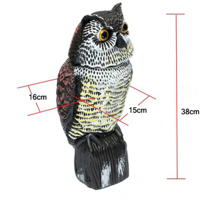 Espantapájaros de Plástico Sólido con Forma de Búho o Águila, Control de Plagas de Aves, Ecológico, con Cabeza Móvil - Product Image 3