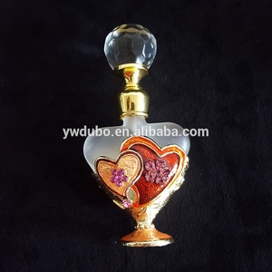 5 ml En Verre Arabe En Métal Double Coeur <span class=keywords><strong>Parfum</strong></span> Bouteille Dubaï <span class=keywords><strong>Parfum</strong></span> Attar Bouteilles d'huile Essentielle avec Inoxydable Bâton #59698 - Product Image 5