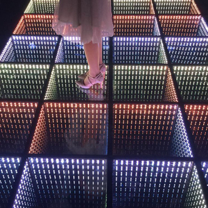 Portable <span class=keywords><strong>disco</strong></span> RGB que cambia de color LED iluminado baile, 3D LED panel - Product Image 1