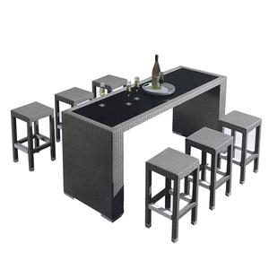 Industrial Outdoor PE Rattan Contemporary Bar Furniture Sets with <strong>Table</strong> <strong>and</strong> <strong>High</strong> <strong>Stool</strong> - Product Image 1