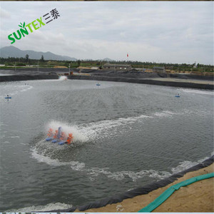 Geomembrana de Polietileno de Alta Densidad (HDPE) de 0.5mm, Tela Tejida de RPE Negra con Tratamiento UV de 250gsm para Revestimiento de Tanques y <span class=keywords><strong>Lagunas</strong></span> - Product Image 2