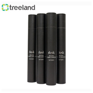 كرتون أسود ملصق أنبوب جولة التعبئة والتغليف البريدية البريدية أنبوب مع ختم الفضة - Product Image 2