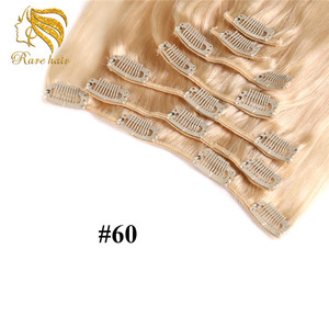 En gros Blonde <span class=keywords><strong>Clip</strong></span> <span class=keywords><strong>Sans</strong></span> Couture En Remy Extensions de Cheveux humains Pour Les Femmes Blanches - Product Image 3
