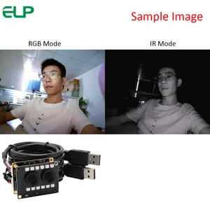 AR0230 Cảm Biến HDR 105dB Camera Web Phát Hiện Sinh Học Với Đèn LED IR ELP Nhận Dạng Khuôn Mặt Ống Kính Kép USB Camera RGB IR Đầu Ra Kép