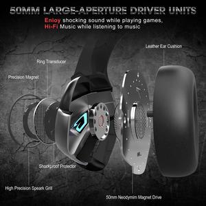 Nuevo <span class=keywords><strong>ONIKUMA</strong></span> Auriculares Gaming Stereo K5 <span class=keywords><strong>pro</strong></span> Auriculares de Diadema con microfono con 3.5 mm Jack Luz LED para PC azul - Product Image 3