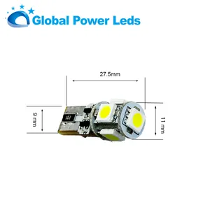 自動車照明システムT10 W5W 194 501 5smd LED canbus LEDインジケーター信号電球ライトカーランプ