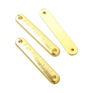 Benutzer definierte Marke Name Logo Golden Small Metal Labels Tags für Bade bekleidung