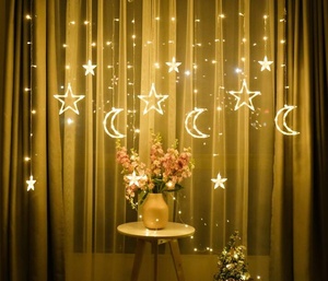 Cửa Hàng Nhà Máy Moon & Star Ấm Trắng/Nhiều Rèm Trang Trí Ánh Sáng Cho Đám Cưới/Tiệc/Khách Sạn/Phòng/Ramadan - Product Image 4