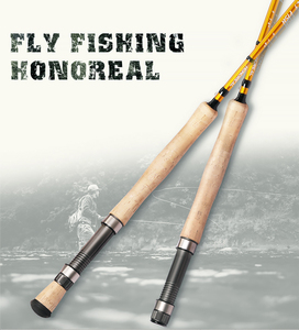 HONOREAL حكيم يطير الصيد رود عالية الجودة الفلين مقبض الكربون تيار ، المحيط شاطئ الصيد 4 أقسام الألومنيوم CN;SHN 1.8 مللي متر 10 قطعة - Product Image 2