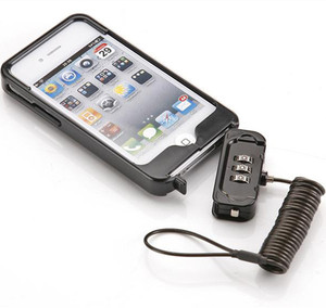 Nuevos productos 3 Digital Anti robo teléfono móvil cerradura de combinación con <span class=keywords><strong>Cable</strong></span> en <span class=keywords><strong>espiral</strong></span> cordón para teléfono - Product Image 1