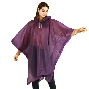 สั่งซื้อขนาดเล็กการพิมพ์โลโก้จีนซัพพลายเออร์กันน้ำ poncho EVA เสื้อกันฝน