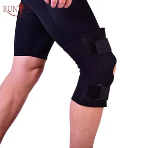 Fija ajustable proveedor de China abierto rótula diseño soporte de rodilla neopreno para correr deportes y la artritis