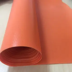 Laranja 580GSM roughed pvc tecido revestido lona