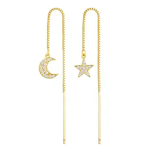 High Quality Gold Huggie Hoop <strong>Earrings</strong> Dainty <strong>Star</strong> <strong>Moon</strong> Hoop <strong>Earrings</strong> for Women Long <strong>Earrings</strong> - Product Image 1