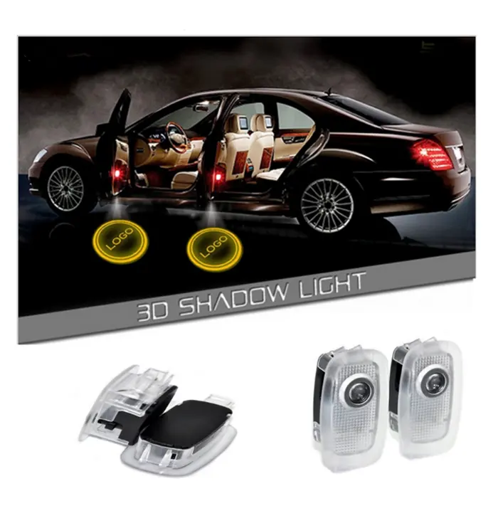 De luz de coche logotipo 3d sombra Luz de puerta cortesía Proyector láser fantasma Luz de puerta para ben z clase W221 AMG S500 S350 S63 S65