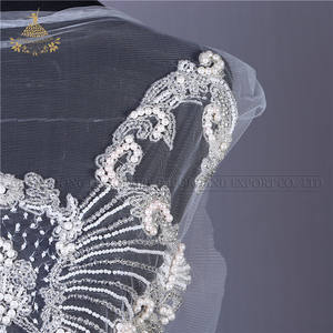 Ручной работы вышитые бисером аппликация со стразами хрустальные сетчатые элегантные пластыри на лиф - Product Image 6