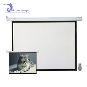 Mejor venta al por mayor barato 120 "4:3 blanco mate de teatro en casa interior motorizado proyector de pantalla - Product Image 5