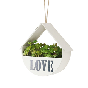 Succulente artificiale con vaso da parete in ferro artistico per decorazioni murali piante da fiore creative con vaso di metallo - Product Image 2