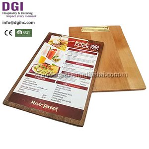 <span class=keywords><strong>Restaurante</strong></span> A4 PP 20 bolsillos libro pantalla al aire libre menú del menú de madera para el mercado europeo - Product Image 3
