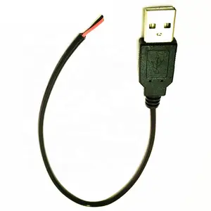 튼튼한 PVC 잭 오버 몰딩 USB A 남성 오픈 엔드 와이어 USB 케이블