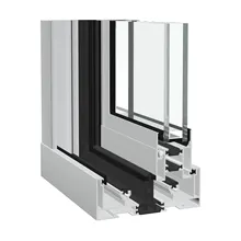 6063 extruded Aluminum glass window door profile aluminum door frame sections