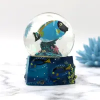 Globe Salju Plastik Asam Groupper 3D Kustom Hadiah Perjalanan Globe Natal