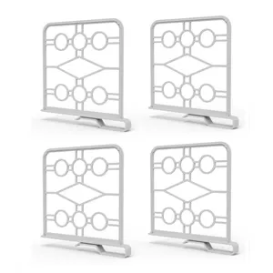 New & Improved Separator Shelf Dividers Easy Clip Set/4 Adjustable Clear Plastic 29.2x29cm Clothing Cabinet ,closet ABS