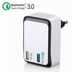 2017 Qualcomm carga rápida 3.0 2.0 5v1a con QC 3.0 dual USB Travel QC 3.0 cargador de pared - Product Image 4
