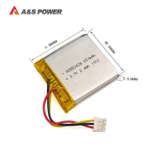 Güç bankası için UL1642 553436 <span class=keywords><strong>li</strong></span>-<span class=keywords><strong>ion</strong></span> polimer pil 3.7v 650mah lipo şarj edilebilir lityum pil - Product Image 6