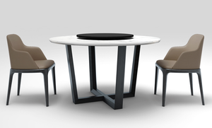 Meubles <span class=keywords><strong>de</strong></span> salle à manger modernes <span class=keywords><strong>de</strong></span> luxe dessus <span class=keywords><strong>de</strong></span> table en marbre cadre en bois massif ensemble <span class=keywords><strong>de</strong></span> tables à manger rondes meubles <span class=keywords><strong>de</strong></span> maison 8 <span class=keywords><strong>chaises</strong></span> en bois 1 pièce - Product Image 4