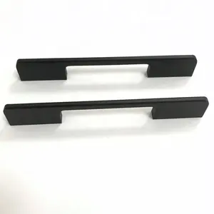 Aluminium hardware solid CNC machines black matt cabinet door drawer kitchen handle pull MEILV