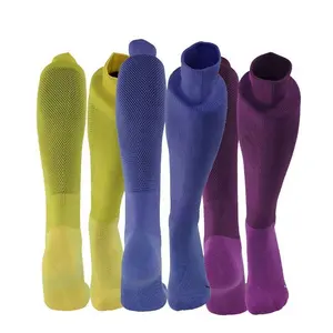 Moda amarelo unisex meias de compressão de ciclismo esporte meias femininas de alta qualidade meias de alta tubo