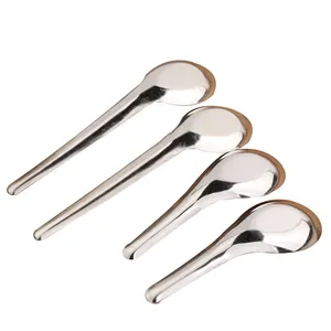 Wholesale Mirror Polish Cheap Metal Flatware round Stainless Steel Chinese Soup Ladle and Serving Spoons Set