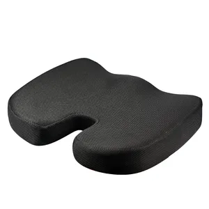 Memori Busa Ekor Bantal Yang Dapat Dilepas Mesh Cover untuk Kursi Roda, Kursi Mobil, Kehamilan <span class=keywords><strong>Tailbone</strong></span> <span class=keywords><strong>Pain</strong></span> <span class=keywords><strong>Relief</strong></span>, HITAM - Product Image 1