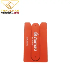 Promotion Self Adhesive Silicone Rubber Cell Phone Credit Card Holder